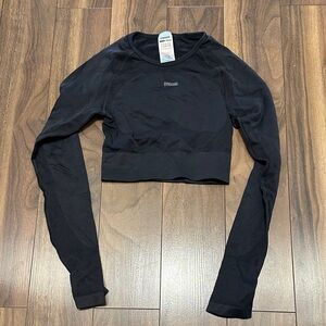 Gymshark Black Long Sleeve Crop Top